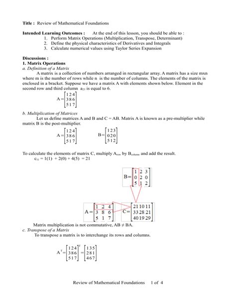Review of Simple Matrix Derivatives .